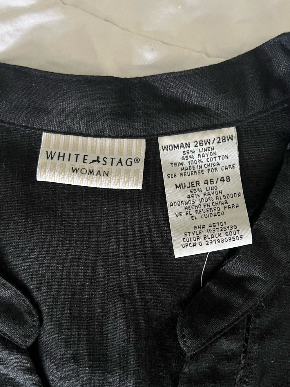 White Stag Black Sleeveless Button-Front Top - Picture 5 of 8